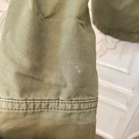 Lucky Brand 90s Y2K Embroidered Military Khaki Army Green Shirt Jacket Retro - Picture 13 of 15